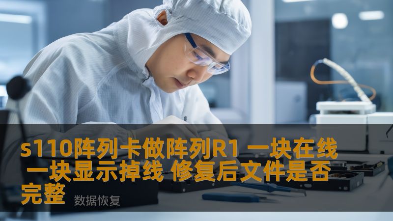 探讨s110阵列卡在阵列R1中一块在线一块掉线的情况，修复后文件完整性问题，提供解决方案和实战案例。