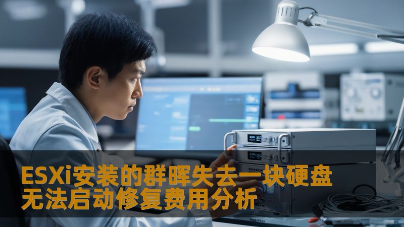 探讨ESXi安装的群晖失去一块硬盘无法启动的原因及修复费用分析，助您快速恢复数据。