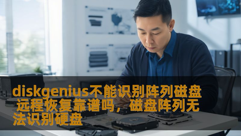 在现代数据存储和管理中，磁盘阵列因其高效和高可用性成为了大多数企业和个人的首选存储方案。然而，面对磁盘阵列的故障和数据丢失问题，许多人发现自己无法通过常规手段恢复数据，尤其是当使用DiskGenius等工具时，阵列磁盘无法识别的情况频频出现。那么，DiskGenius不能识别阵列磁盘究竟是怎么回事？远程数据恢复是否可靠？本文将为您揭开谜团，帮助您找到更好的解决方案。