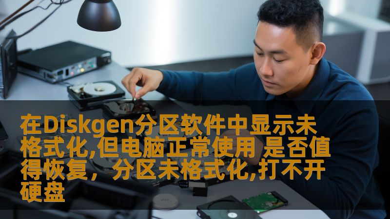在使用Diskgen分区软件时，发现磁盘显示未格式化，但电脑却能正常运行，究竟是怎么回事？这是否意味着数据丢失？本文将详细探讨如何处理这种情况，给你恢复数据的实用建议。
