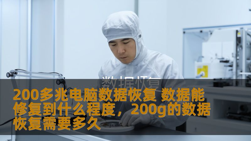 近年来，数据丢失问题成为许多电脑用户的困扰，特别是当数据量较大时，恢复工作显得尤为复杂。200多兆的电脑数据恢复到底能修复到什么程度呢？本文将带您全面了解这一过程以及可能的恢复效果。