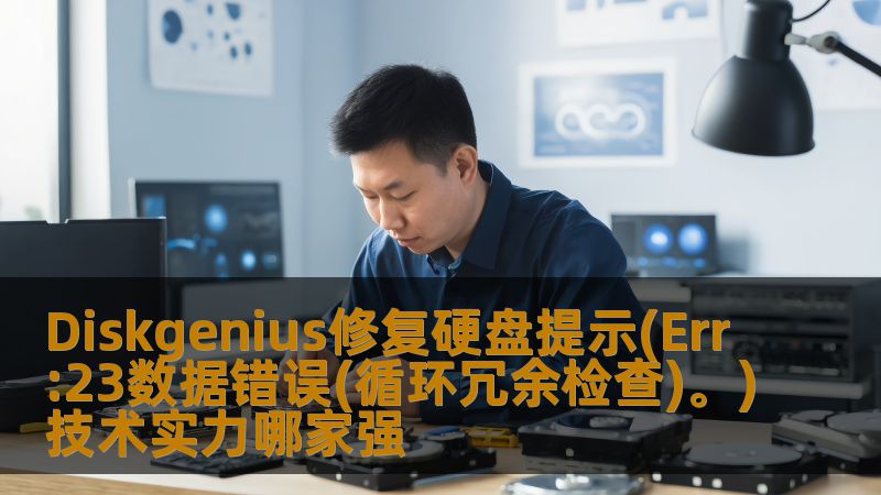 在硬盘出现“Err:23数据错误(循环冗余检查)”时，Diskgenius修复工具凭借其强大的技术实力，成为众多用户的首选。本文将分析Diskgenius如何解决这一问题，并对比业内技术实力。