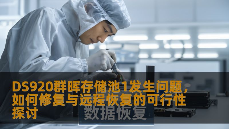 许多使用群晖DS920的用户在使用过程中可能会遇到存储池1发生问题的情况。这篇文章将深入分析这一问题的原因，并提供修复步骤和远程恢复的可行性分析，帮助用户快速解决困扰。