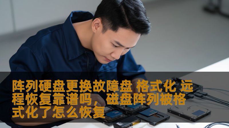 随着企业数据存储需求不断增长，阵列硬盘作为重要的数据存储解决方案广泛应用于各行各业。然而，硬盘故障问题时常困扰着企业IT人员，阵列硬盘的更换、格式化及远程恢复是否能够可靠解决问题？本文将深度解析这些技术手段，帮助你提高数据恢复的成功率，避免数据灾难的发生。