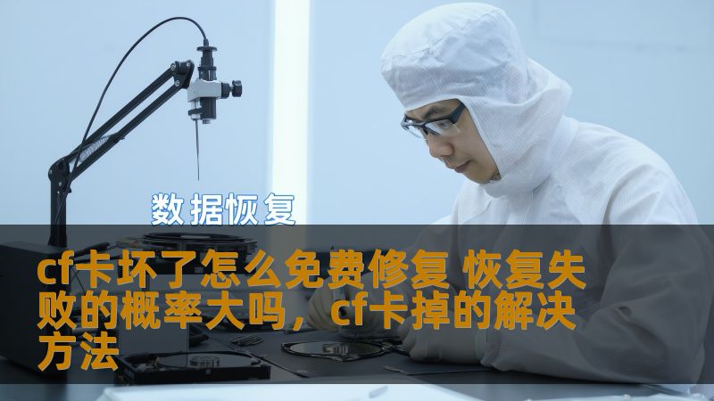 CF卡作为存储介质广泛应用于摄影、数据传输等多个领域。然而，一旦CF卡损坏，很多用户都会感到束手无策。本文将详细探讨CF卡坏了如何免费修复，以及恢复失败的概率大不大，为您提供实用的修复方法和技巧。