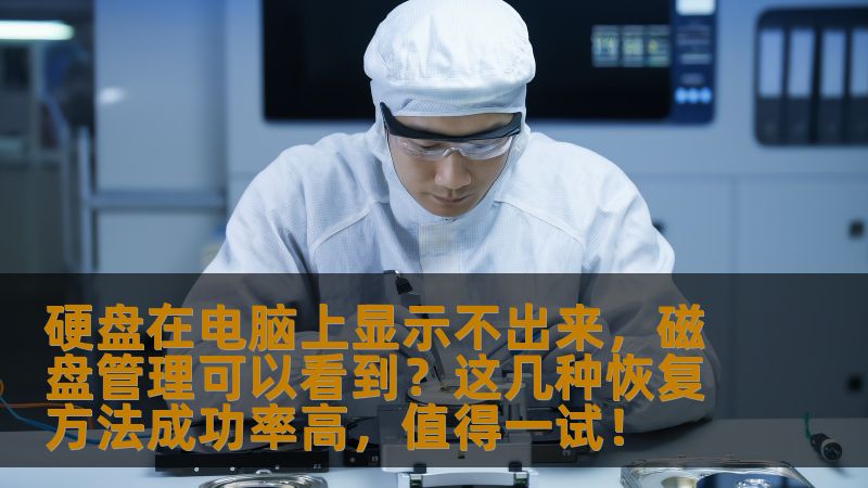 硬盘不显示在电脑上，却能在磁盘管理中看到？这可能是硬盘出现问题的征兆。本文将为你分享几种常见的硬盘恢复方法，帮助你轻松解决硬盘无法显示的问题，恢复数据不再难。