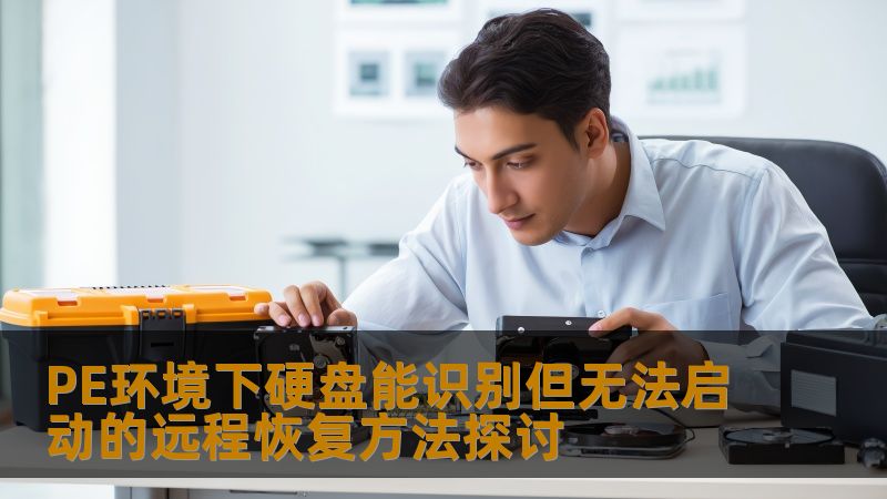 探讨PE环境下硬盘能识别但无法启动的远程恢复方法，帮助用户解决数据恢复问题。