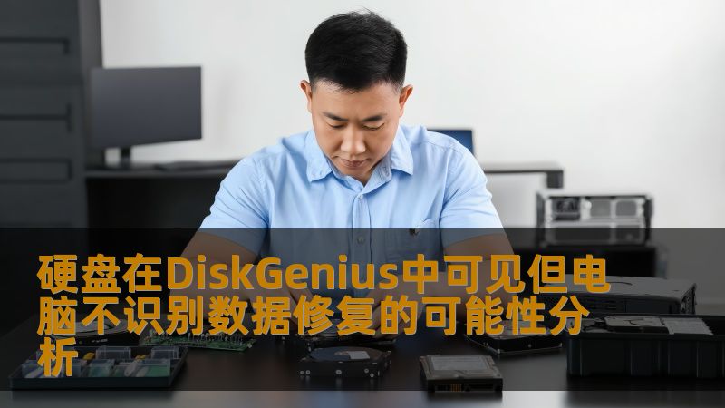 探讨硬盘在DiskGenius中可见但电脑不识别的数据修复可能性，分析常见故障及恢复方法。