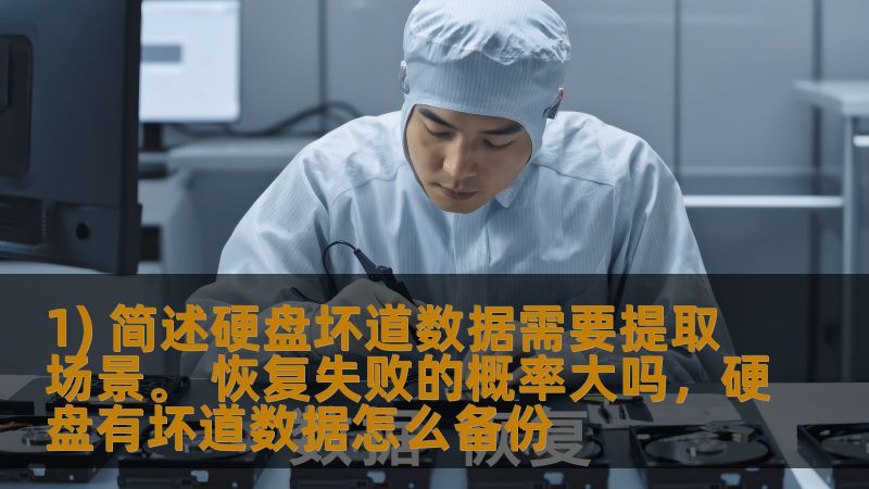 1) 简述硬盘坏道数据需要提取场景。 恢复失败的概率大吗,硬盘有坏道数据怎么备份 1) 简述硬盘坏道数据需要提取场景。 恢复失败的概率大吗,硬盘有坏道数据怎么备份