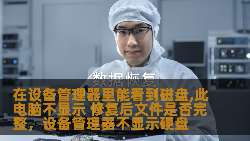 你是否遇到过在“设备管理器”中能看到磁盘，但在“此电脑”中却无法显示？这让你感到困惑和烦恼。本文将为你提供详细的修复方法，并解答修复后文件是否会丢失的问题。