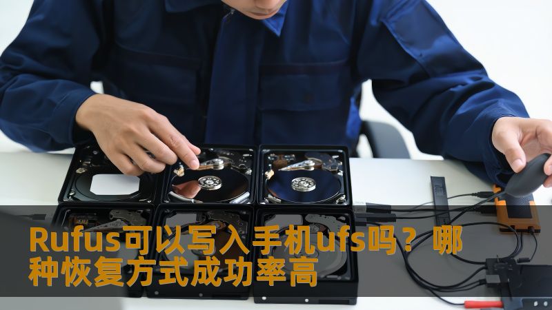 探讨Rufus是否可以写入手机ufs，以及不同数据恢复方式的成功率。