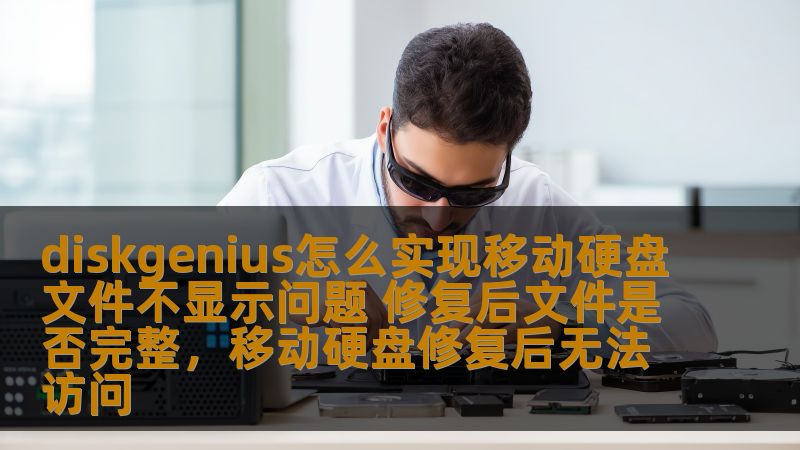 遇到移动硬盘文件不显示问题？DiskGenius提供高效的修复工具，帮助你轻松找回丢失文件并确保文件完整性。本文详细解读如何通过DiskGenius解决这个常见难题，并分析修复后文件是否能够完全恢复。