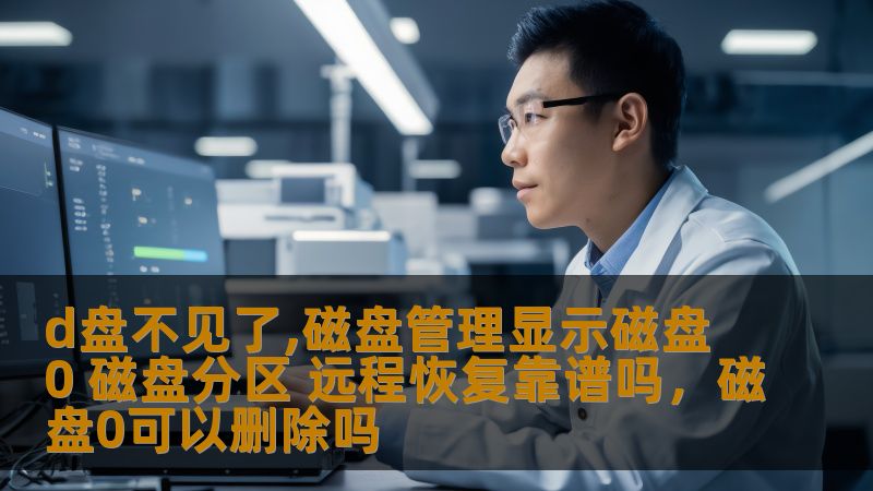 d盘不见了,磁盘管理显示磁盘0 磁盘分区 远程恢复靠谱吗，磁盘0可以删除吗                    电脑使用过程中，突然发现D盘消失，磁盘管理显示磁盘0，很多用户开始感到慌张。磁盘分区丢失是一个常见问题，但该如何解决？本文将为您解析磁盘分区丢失的原因，并探讨远程恢复是否可靠，为您提供解决方案。    D盘丢失,磁盘管理,磁盘0,磁盘分区恢复,远程恢复,数据恢复,磁盘丢失解决方案