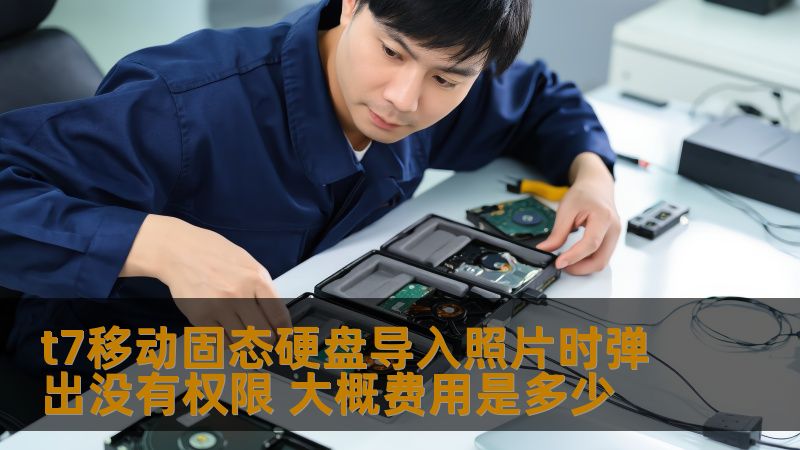 t7移动固态硬盘导入照片时弹出没有权限？本文详细分析故障原因及解决方案，带您了解大概费用。