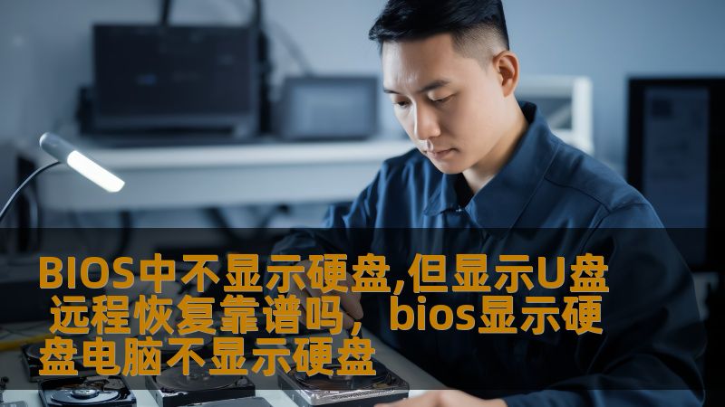 本文探讨了在BIOS中不显示硬盘但显示U盘时，是否可以通过远程恢复来解决问题。通过分析硬盘故障原因、远程恢复的可行性以及如何应对这一情况，帮助读者更好地理解硬盘故障处理和恢复操作。