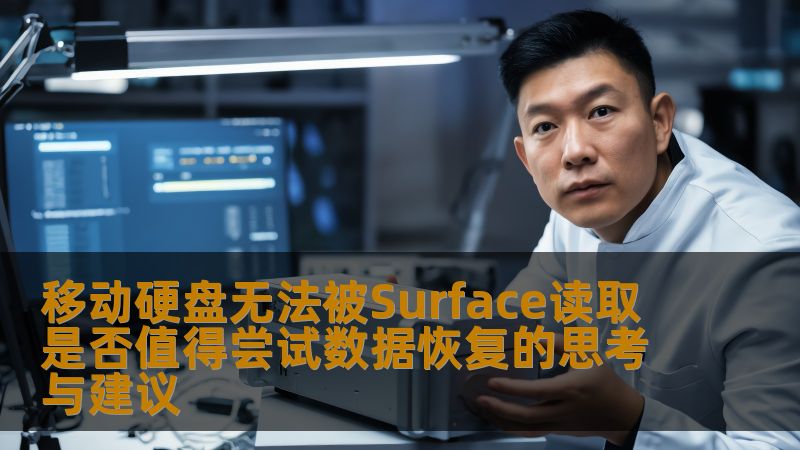 移动硬盘无法被Surface读取是否值得尝试数据恢复？本文将深入分析常见故障及恢复步骤，助您解决问题。
