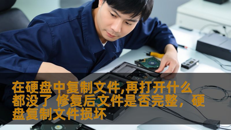 许多用户在使用电脑时，可能会遇到将文件从一个位置复制到硬盘后，发现文件无法正常打开或打开后显示内容丢失的情况。那么，遇到这种问题时，修复后文件是否还能保持完整性呢？本文将详细分析硬盘复制文件问题及修复过程中的注意事项。