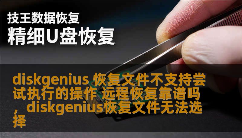 本文将探讨DiskGenius文件恢复软件中的“恢复文件不支持的操作”问题，并分析远程恢复是否能够成为用户解决文件丢失难题的可靠途径，帮助用户了解如何有效地使用DiskGenius软件，避免数据恢复中的常见误区。