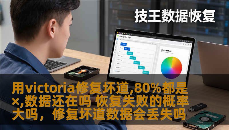 用victoria修复坏道,80%都是×,数据还在吗 恢复失败的概率大吗，修复坏道数据会丢失吗