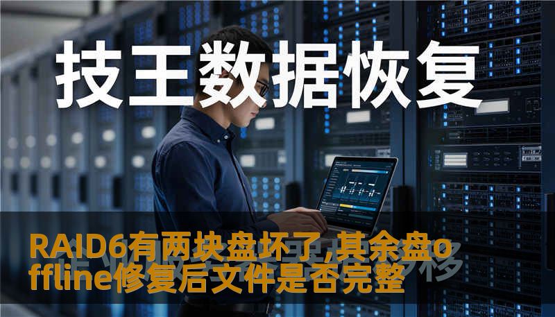RAID6有两块盘坏了,其余盘offline修复后文件是否完整