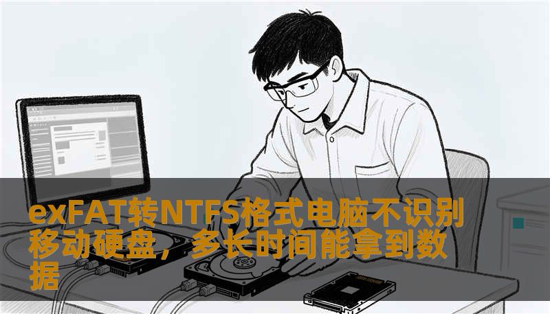 exFAT转NTFS格式电脑不识别移动硬盘，多长时间能拿到数据