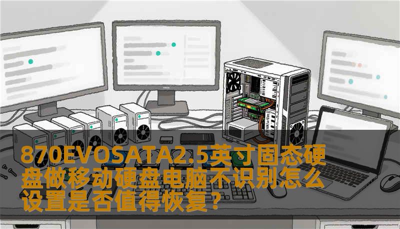 870EVOSATA2.5英寸固态硬盘做移动硬盘电脑不识别怎么设置是否值得恢复？