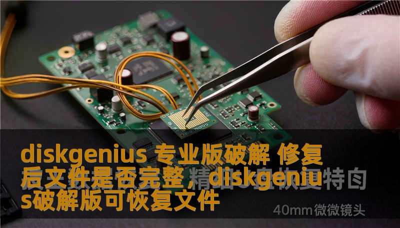 了解DiskGenius专业版破解后文件是否完整，揭开修复工具背后的真实面纱。本文将深入分析破解版本的优缺点，并提供详细使用指南，助你避免常见的修复误区，确保文件安全无忧。