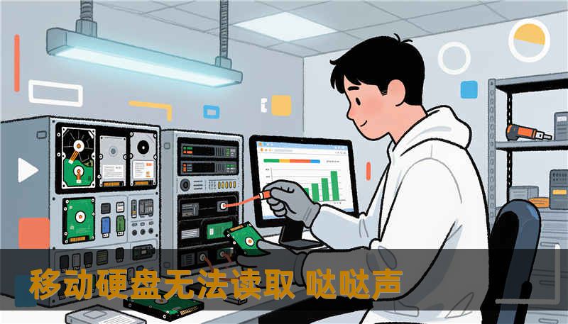 移动硬盘无法读取 哒哒声                    正文    某个早晨的危机：当“哒哒”声宣布灾难——移动硬盘无法读取 哒哒声的真实开端    某天清晨，一位婚礼摄影师打开背包，准备拷贝昨夜素材，移动硬盘却“哒哒、哒哒”地响着，电脑提示不识别。另一边，公司值班 IT 管理员接到财务报警：RAID 阵列某盘掉线并伴随异响。学生、设计师和上班族也都有过类似经历：加班完成的稿件、毕业论文、