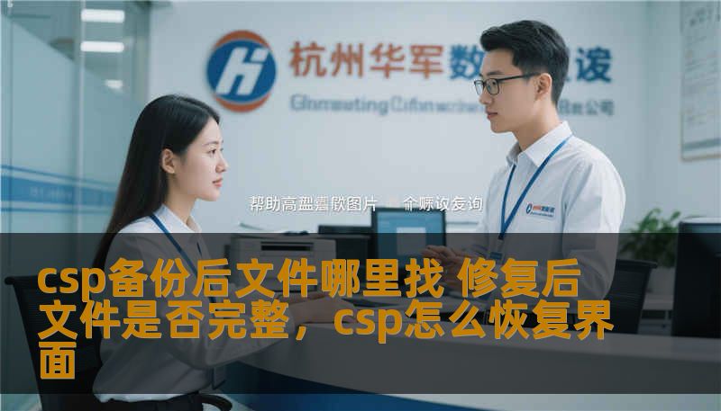 csp备份后文件哪里找 修复后文件是否完整，csp怎么恢复界面