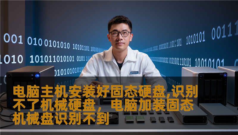 电脑主机安装好固态硬盘,识别不了机械硬盘，电脑加装固态机械盘识别不到