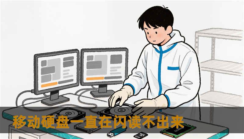 移动硬盘一直在闪读不出来