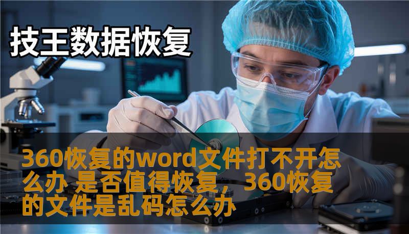 360恢复的word文件打不开怎么办 是否值得恢复，360恢复的文件是乱码怎么办