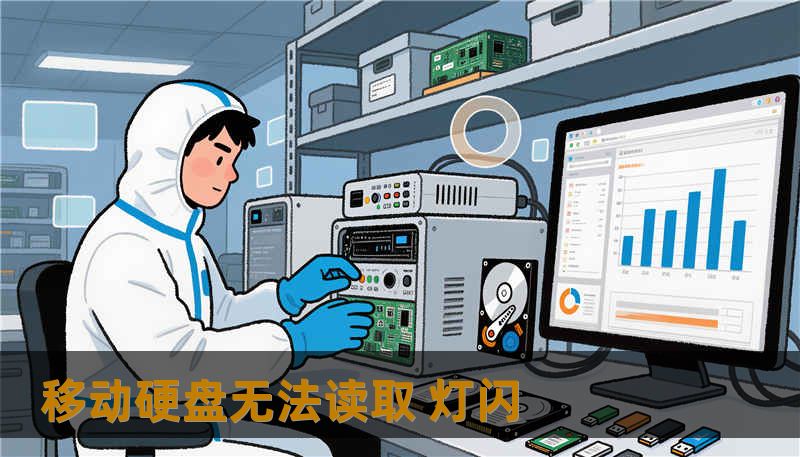 移动硬盘无法读取 灯闪