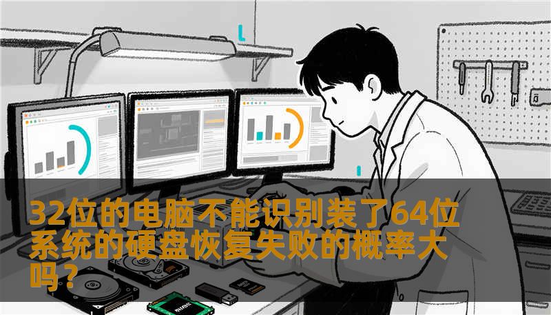 32位的电脑不能识别装了64位系统的硬盘恢复失败的概率大吗? 32位的电脑不能识别装了64位系统的硬盘恢复失败的概率大吗?