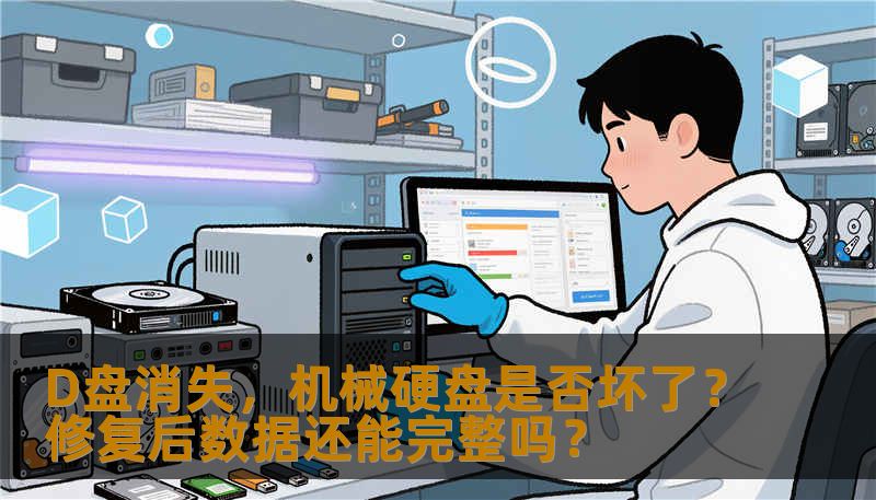 D盘消失，机械硬盘是否坏了？修复后数据还能完整吗？