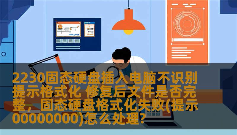 2230固态硬盘插入电脑不识别提示格式化 修复后文件是否完整，固态硬盘格式化失败(提示00000000)怎么处理?