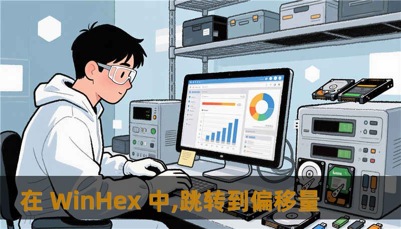 在 WinHex 中,跳转到偏移量