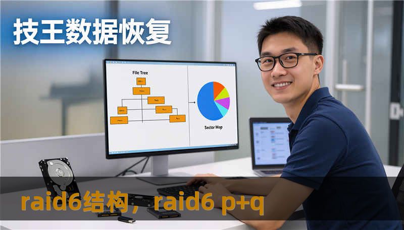 raid6结构，raid6 p+q