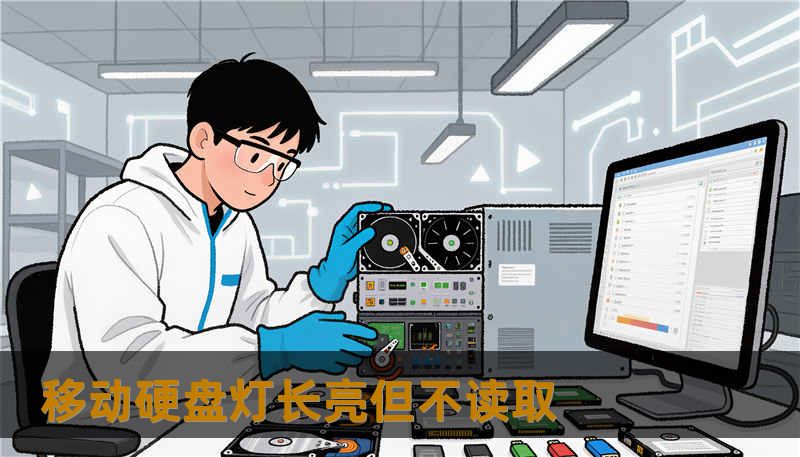 移动硬盘灯长亮但不读取
