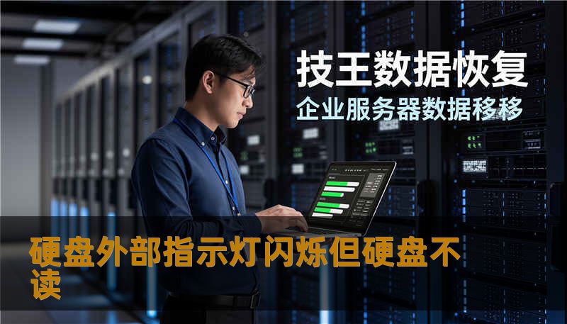 硬盘外部指示灯闪烁但硬盘不读