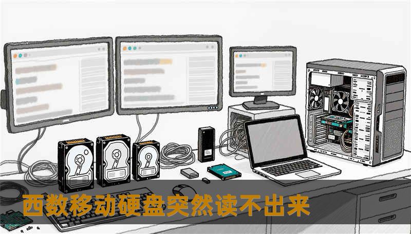 西数移动硬盘突然读不出来                    正文    常见场景与危害：当西数移动硬盘突然读不出来时你会遇到什么    “西数移动硬盘突然读不出来”的场景多样：插上电脑不识别、系统提示需要格式化、磁盘管理显示为 RAW、设备发出规律点击声或完全无反应。对个人而言，照片、视频、证件扫描件可能瞬间不可用；对企业而言，财务库、项目文件或研发数据导致业务中断。危害不只是数据丢失：错误的