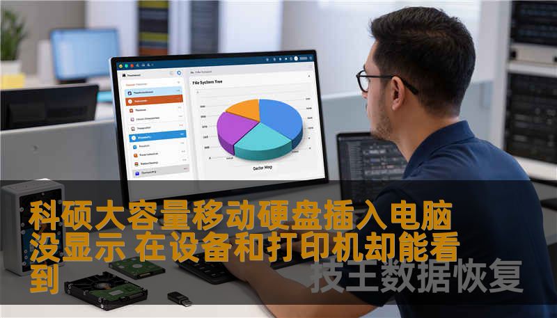 科硕大容量移动硬盘插入电脑没显示 在设备和打印机却能看到                    关键词（TDK - Keywords）：        科硕大容量移动硬盘插入电脑没显示 在设备和打印机却能看到，技王数据恢复，数据恢复方案，硬盘修复，SSD掉盘，服务器恢复，RAID修复，数据恢复公司，隐私保护，硬盘不识别，磁盘管理，底层克隆    正文    开篇（约320字，故事引入）