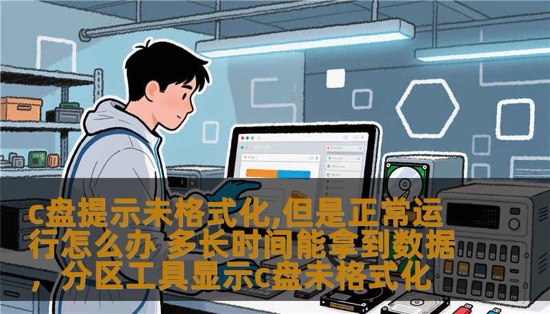 c盘提示未格式化,但是正常运行怎么办 多长时间能拿到数据，分区工具显示c盘未格式化