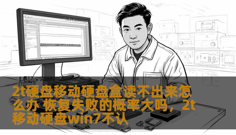2t硬盘移动硬盘盒读不出来怎么办 恢复失败的概率大吗，2t移动硬盘win7不认
