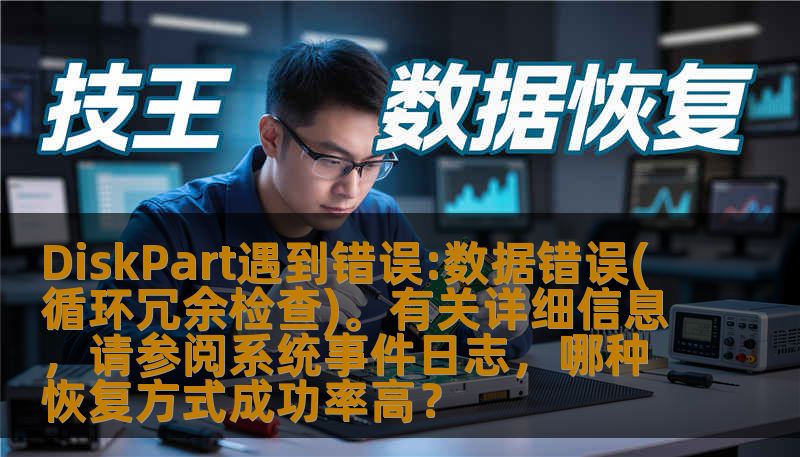 DiskPart遇到错误:数据错误(循环冗余检查)。有关详细信息，请参阅系统事件日志，哪种恢复方式成功率高？