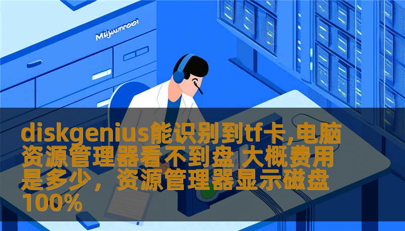diskgenius能识别到tf卡,电脑资源管理器看不到盘 大概费用是多少，资源管理器显示磁盘100%