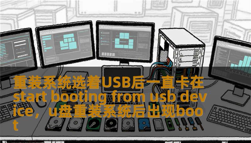 重装系统选着USB后一直卡在start booting from usb device，u盘重装系统后出现boot