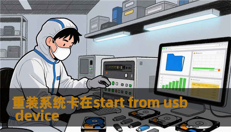 重装系统卡在start from usb device
