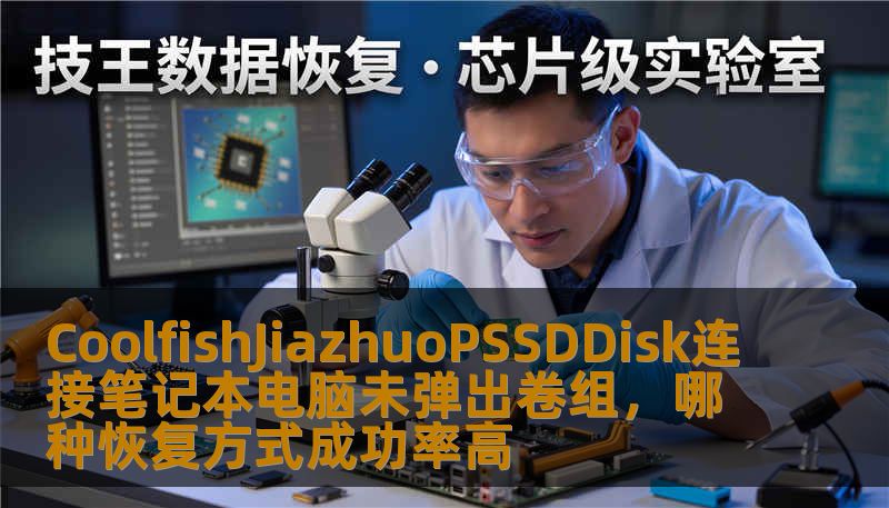 CoolfishJiazhuoPSSDDisk连接笔记本电脑未弹出卷组，哪种恢复方式成功率高