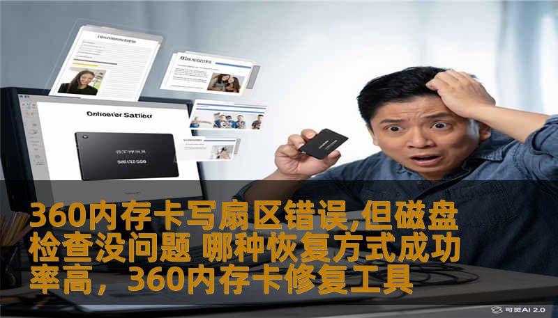 360内存卡写扇区错误,但磁盘检查没问题 哪种恢复方式成功率高，360内存卡修复工具